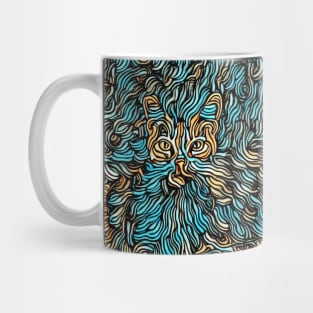 Abstract Colorful Cat Painting Mug